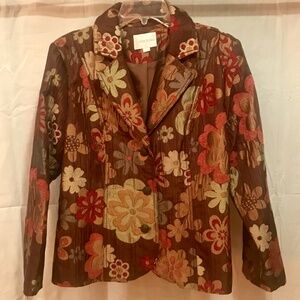 Beautiful Floral Earthy Tapestry Jacket